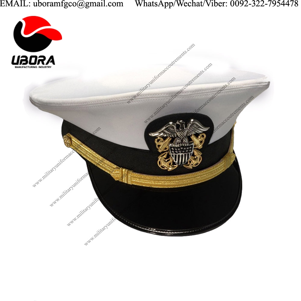 U.S.-NAVY-OFFICER-CAP bullion wire uniform military high quality Cap manufacturers and Supplier